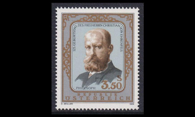 Itävalta 1782 ** Filosofi Christian von Ehrenfels (1984)