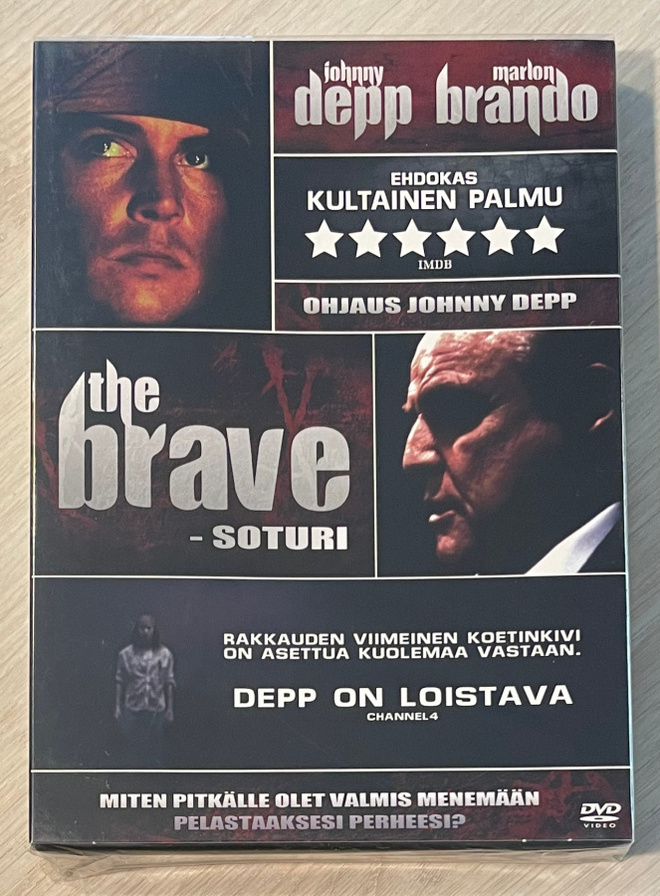 THE BRAVE - soturi (1997) Johnny Depp & Marlon Brando (UUSI)