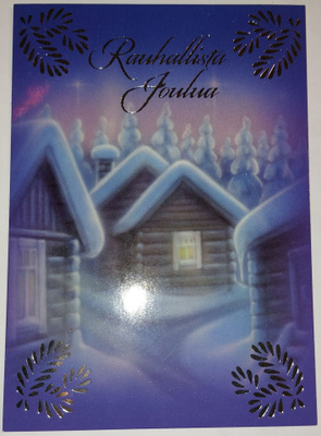 Hopea/Kultafolioitu joulukortti