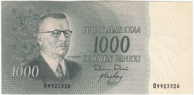 1000 Markkaa 1955 O-sarjaa, vl.I, kl.8