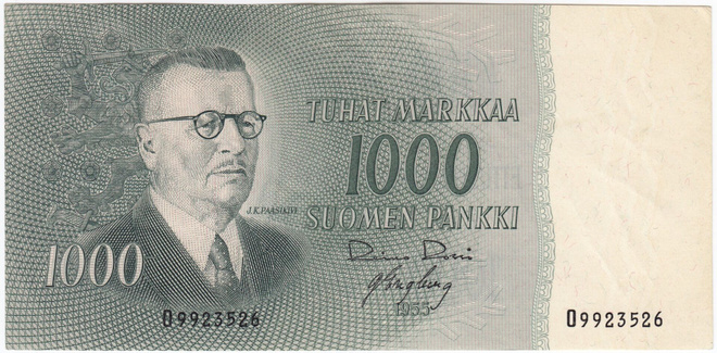 1000 Markkaa 1955 O-sarjaa, vl.I, kl.8