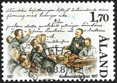 Åland 1987 Kunnankokous EP Lape 025 alareuna LOISTO