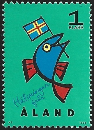 Åland 1996 Tervehdys-postimerkit  1 lk ** LaPe 107
