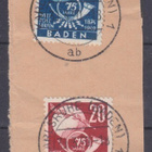 Saksa  Baden 1949 UPU merkit leikkeellä - pikkukuva 1