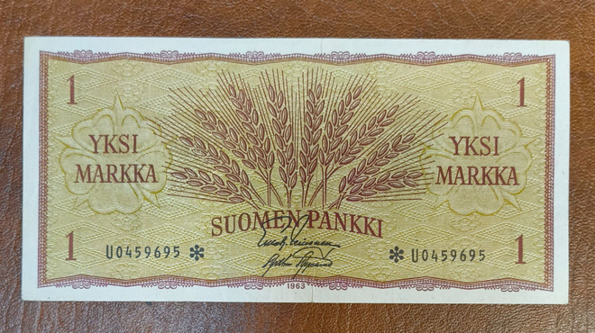 1 markka v. 1963 U-tähti, vain 180 000 kpl