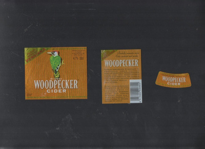 Hartwall WOODPECKER CIDER. Etiketti   1999