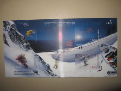 Talviurheilu hologrammi postimerkkiarkki 2008