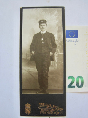 VANHA CDV Valokuva Merimies Purjehtija? 1900-l Helsinki