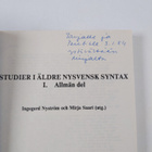 Studier i äldre nysvensk syntax, 1 - Allmän del (signeera... - pikkukuva 3
