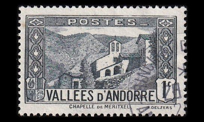 Andorra Fr 24 o Maisemia kirkko 1 C (1932)
