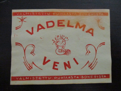VANHA JUOMA ETIKETTI - VADELMA VENI (K2-S1)
