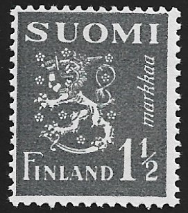 1940 M-30 Leijona 1½ mk harmaa  ** Lape 228 b LSP Lm3