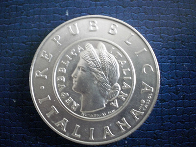 Italia viimeinen Liira v. 2001 Hopea