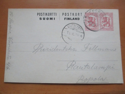 1919 Kuopio  ehiö os senaattorinnalle Rautalampi