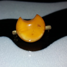 Vintage Baltic Amber EGG YOLK Meripihka kuu solki - pikkukuva 1