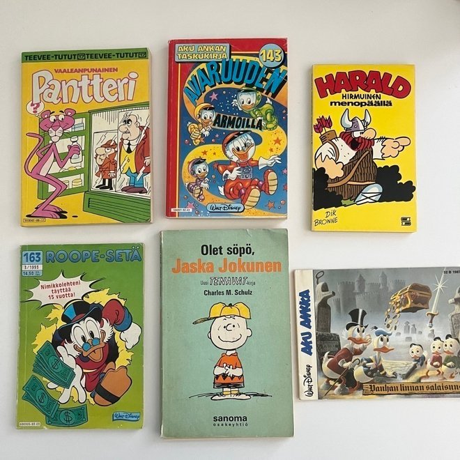 Kasa sarjakuvia, albumeja ja lehtiä