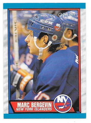 1989-90 OPC #249 Marc Bergevin NEw York Islanders RC