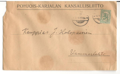 P-Karjala,  v. 1927 firmakuori kotiseutukeräilijälle