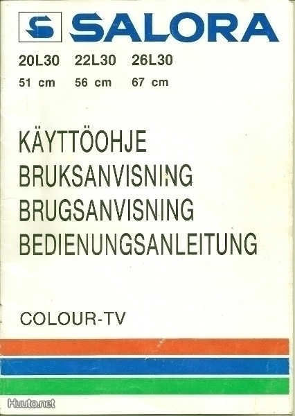 Salora Väri-TV - käyttöohje 80-luku