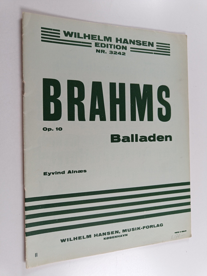 Johannes Brahms : Brahms Op. 10 : Balladen