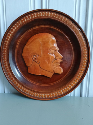 Neuvostoliitto Lenin muotokuva puinen seinälautanen
