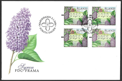 FDC Åland 2006 Syreeni FRAMA sarja ** LaPe ATM Å 18