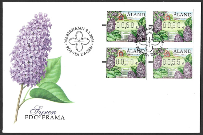 FDC Åland 2006  Syreeni FRAMA  sarja  ** LaPe ATM Å 18