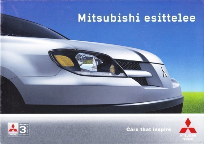 Mitsubishi mallisto -esite 2000-luvun alusta
