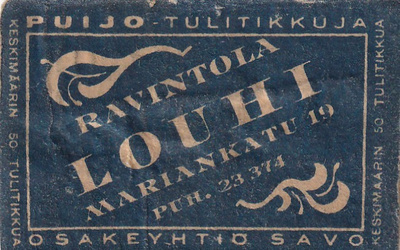 Ravintola LOUHI, Mariankatu 19  b578