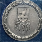 Vantaa Vaakuna. Hopeavärinen rasiassa. Halkaisja - 54 mm. - pikkukuva 1