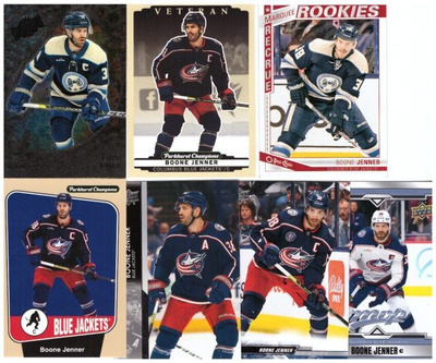 7 x BOONE JENNER Blue Jakets sis. 1 x Rc Kortti