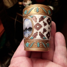 Venäläinen snapsilasi. Metalli , cloisonne koristelu - pikkukuva 2