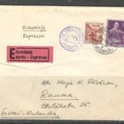 v. 1943 kirje Sveitsistä Suomeen, lipukkeita, leimoja, jne. - pikkukuva 1