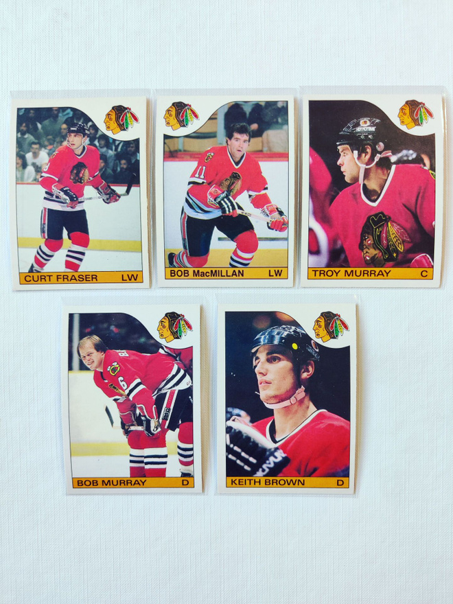 85-86 Opc - Chicago Black Hawks 5kpl