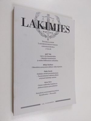 Lakimies 1/2016 : Suomalaisen lakimiesyhdistyksen aikakau...