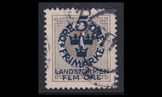 Ruotsi 88X o Landstorm I 5+5/4 Öre (1916)