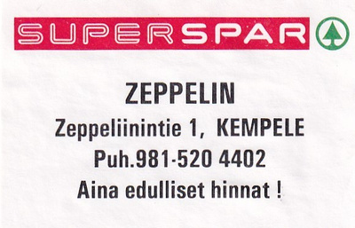 Kempele, ZEPPELIN , SUPERSPAR 1/10