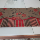 Kukka+raita -kuosillinen Verhokappa / Verho 40 x 280 cm - pikkukuva 1