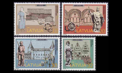 Latvia 467-70 ** Riika 800v (1997)