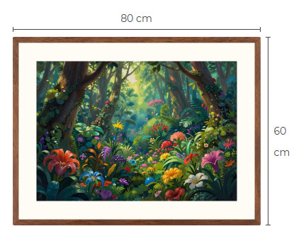 Uusi Fantasiametsä art print taulu 60 cm x 80 cm