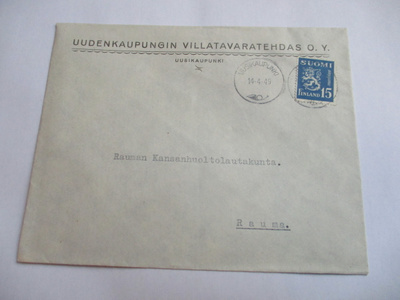 1949 Uusikaupunki liikekuori Rauman kansanhuoltoon