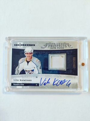 Ville Koistinen 07-08 Fleer Prized Prospects Auto Patch /399