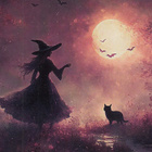 Halloween noita, punertavaa usvaa - pikkukuva 1