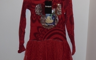 122-128cm (7-8) - Desigual pun. Minni mekko tutuhelma * UUSI
