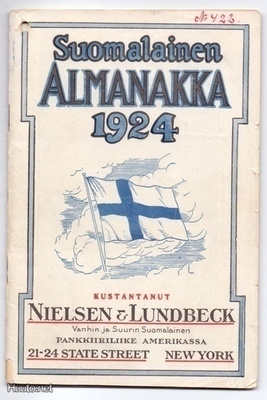 Suomalainen ALMANAKKA ja kalenteri 1924  USA 1923 KATSO!!