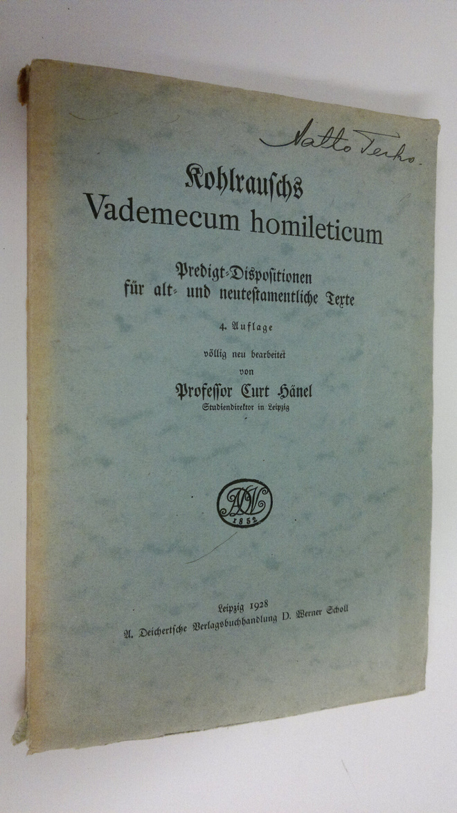 Curt Hänel : Kohlrauschs Vademecum homileticum : Predigt-...