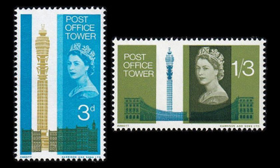 Iso-Britannia 402-3y ** Teleliikennetornin avajaiset (1965)