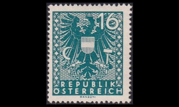 Itävalta 705 ** Käyttösarja vaakuna 16 Pfg (1945)