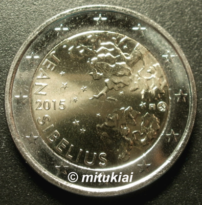Suomi 2 euro 2015 juhlaraha Jean Sibelius, UNC