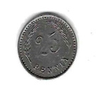 1944 25 PENNIÄ KOLIKKO KÄYTETTY - pikkukuva 1